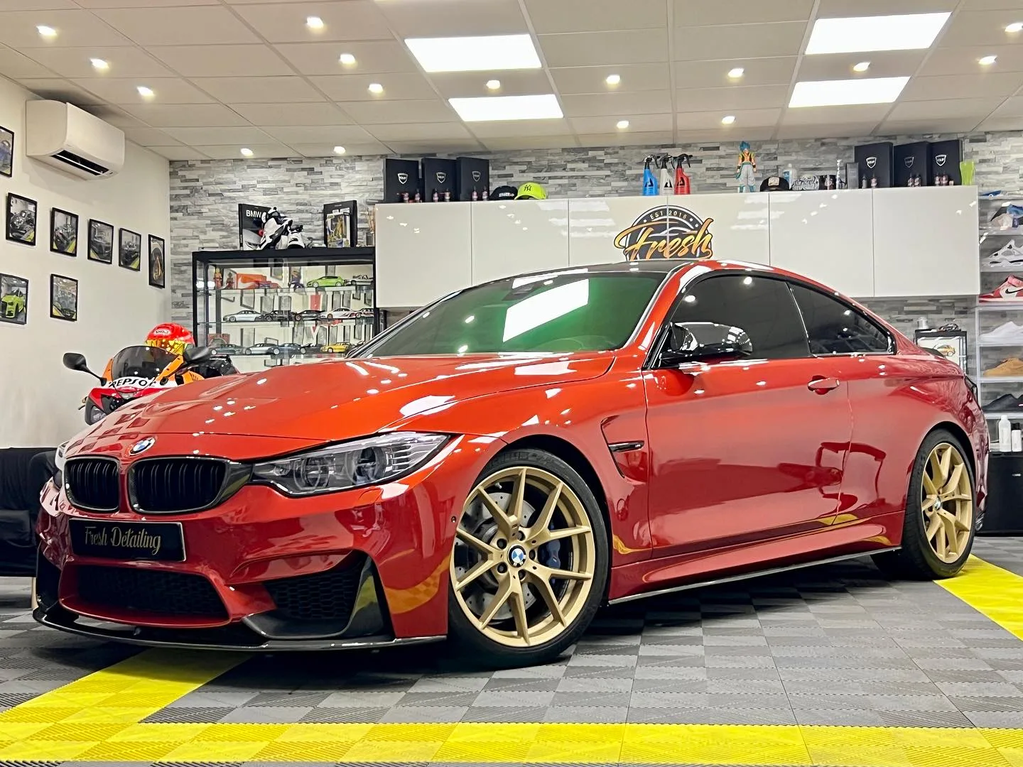 Carrosserie avec brillance miroir après polissage